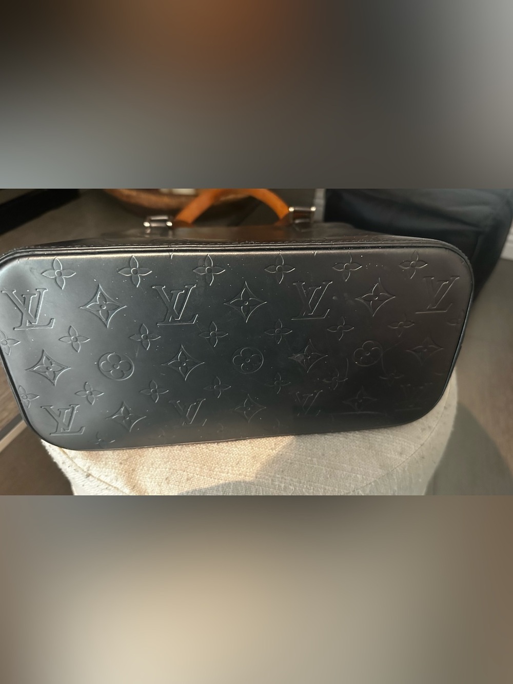 AUTHENTIC LOUIS VUITTON MAT STOCKTON VERNIS SHOULDER TOTE BAG - Picture 4 of 16